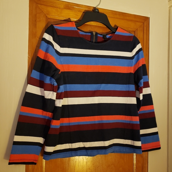 J. Crew Tops - J. Crew Colorful striped long sleeve top